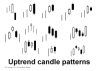 Uptrend candle patterns.