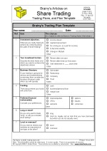 forex trading plan checklist